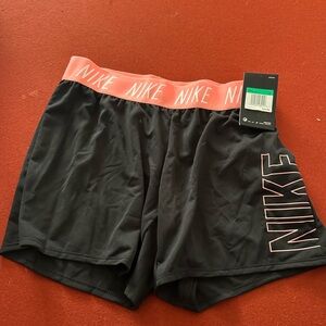 Nike Black Shorts with Pink Waistband